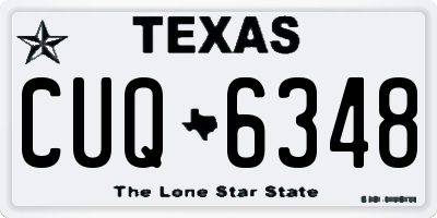 TX license plate CUQ6348