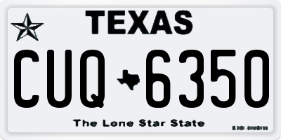 TX license plate CUQ6350