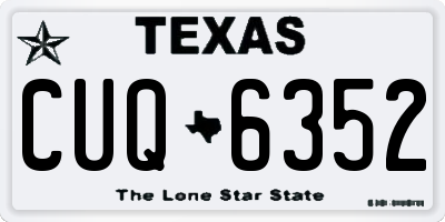 TX license plate CUQ6352