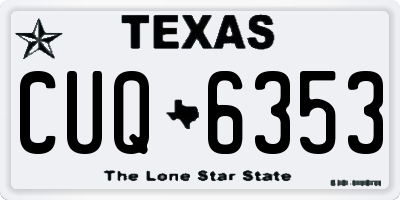 TX license plate CUQ6353