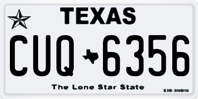 TX license plate CUQ6356