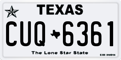 TX license plate CUQ6361