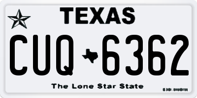 TX license plate CUQ6362