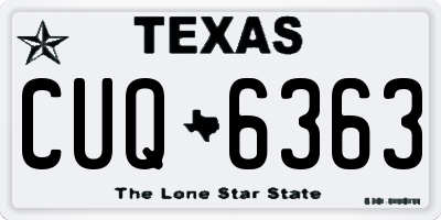 TX license plate CUQ6363