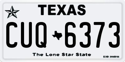 TX license plate CUQ6373