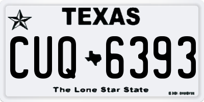 TX license plate CUQ6393