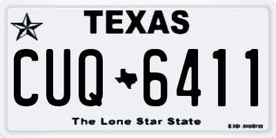 TX license plate CUQ6411