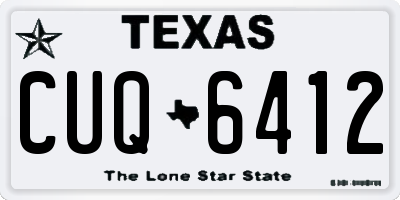 TX license plate CUQ6412