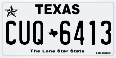TX license plate CUQ6413