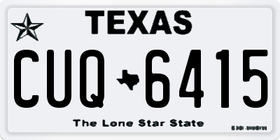 TX license plate CUQ6415