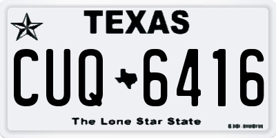 TX license plate CUQ6416