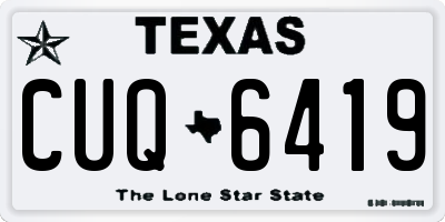 TX license plate CUQ6419