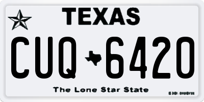 TX license plate CUQ6420
