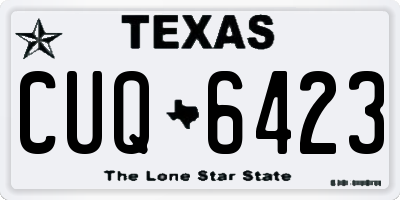 TX license plate CUQ6423