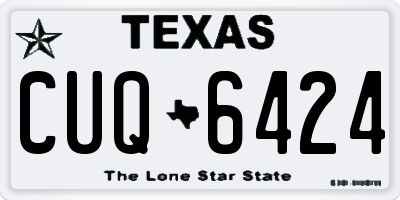 TX license plate CUQ6424