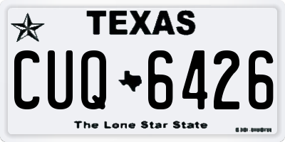 TX license plate CUQ6426