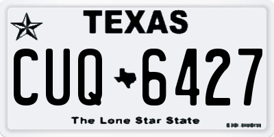TX license plate CUQ6427