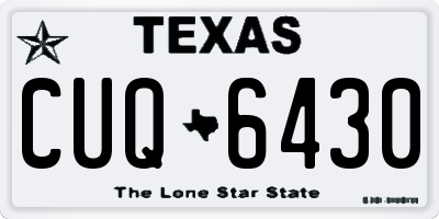 TX license plate CUQ6430
