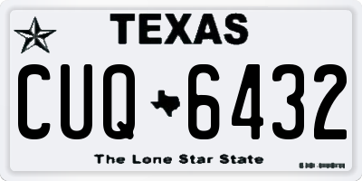 TX license plate CUQ6432