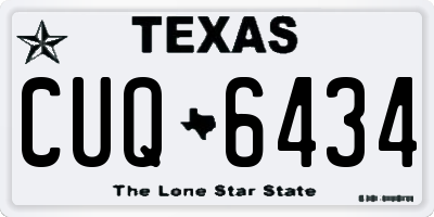 TX license plate CUQ6434
