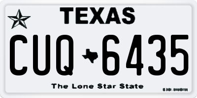 TX license plate CUQ6435