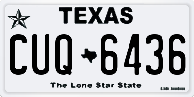 TX license plate CUQ6436