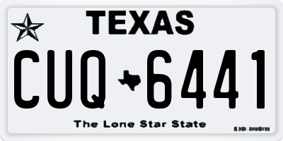 TX license plate CUQ6441