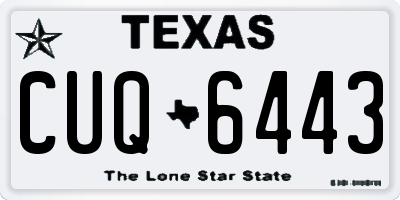 TX license plate CUQ6443