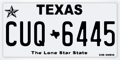 TX license plate CUQ6445