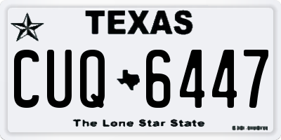TX license plate CUQ6447