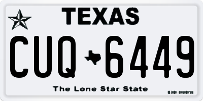 TX license plate CUQ6449