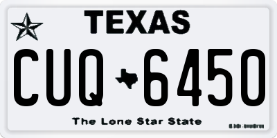 TX license plate CUQ6450