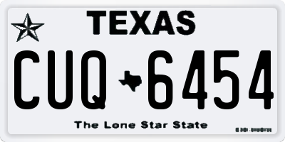 TX license plate CUQ6454