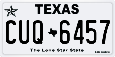 TX license plate CUQ6457