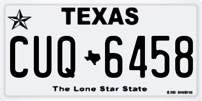 TX license plate CUQ6458