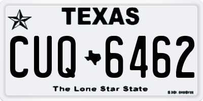TX license plate CUQ6462