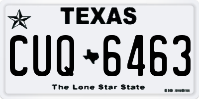 TX license plate CUQ6463
