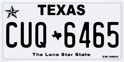 TX license plate CUQ6465