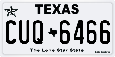TX license plate CUQ6466