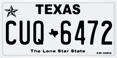TX license plate CUQ6472