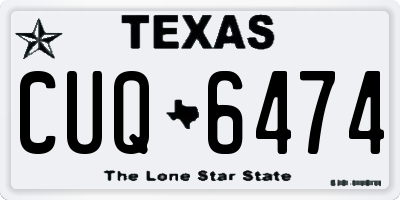 TX license plate CUQ6474