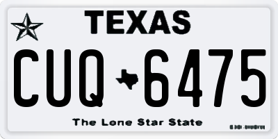 TX license plate CUQ6475