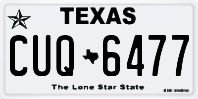 TX license plate CUQ6477