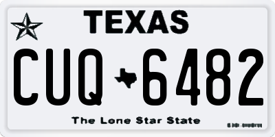 TX license plate CUQ6482