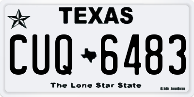 TX license plate CUQ6483