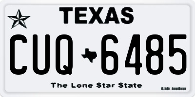 TX license plate CUQ6485