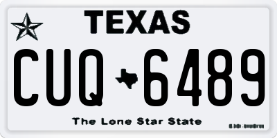 TX license plate CUQ6489