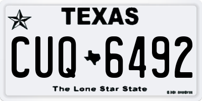 TX license plate CUQ6492