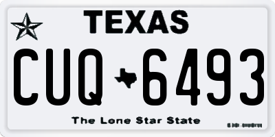 TX license plate CUQ6493