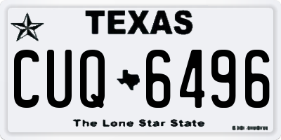 TX license plate CUQ6496